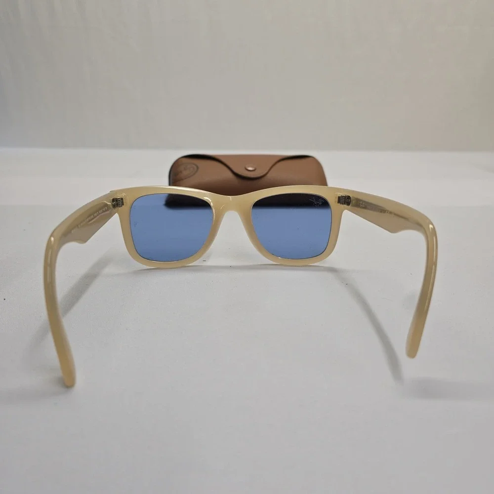 Ray Ban Wayfarer Reverse Sunglasses Beige Blue Lens RBR0101S 6710/72 50-22 145